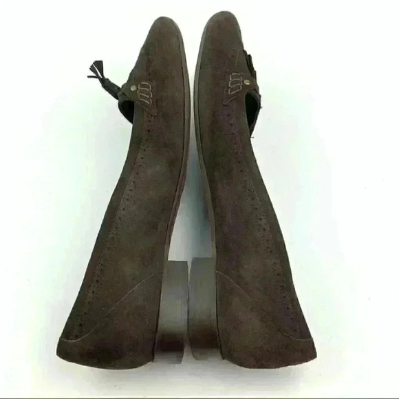 Talbots flats size 9 N brown suede tassel loafers - Picture 6 of 13